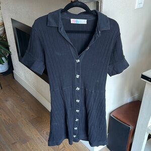 Free People Beach Ribbed Button-Up Dress / Coverup